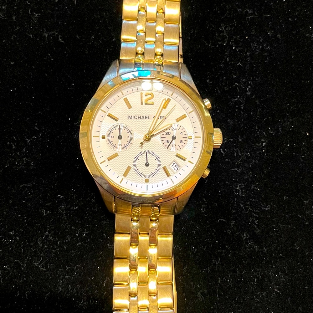 Yellow gold Michael Kors bracelet watch